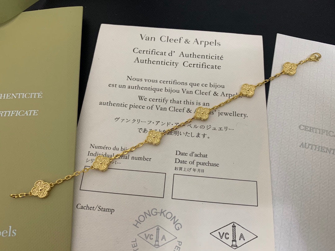 18K Van Cleef & Arpels Sweet Alhambra Six Motifs Bracelet