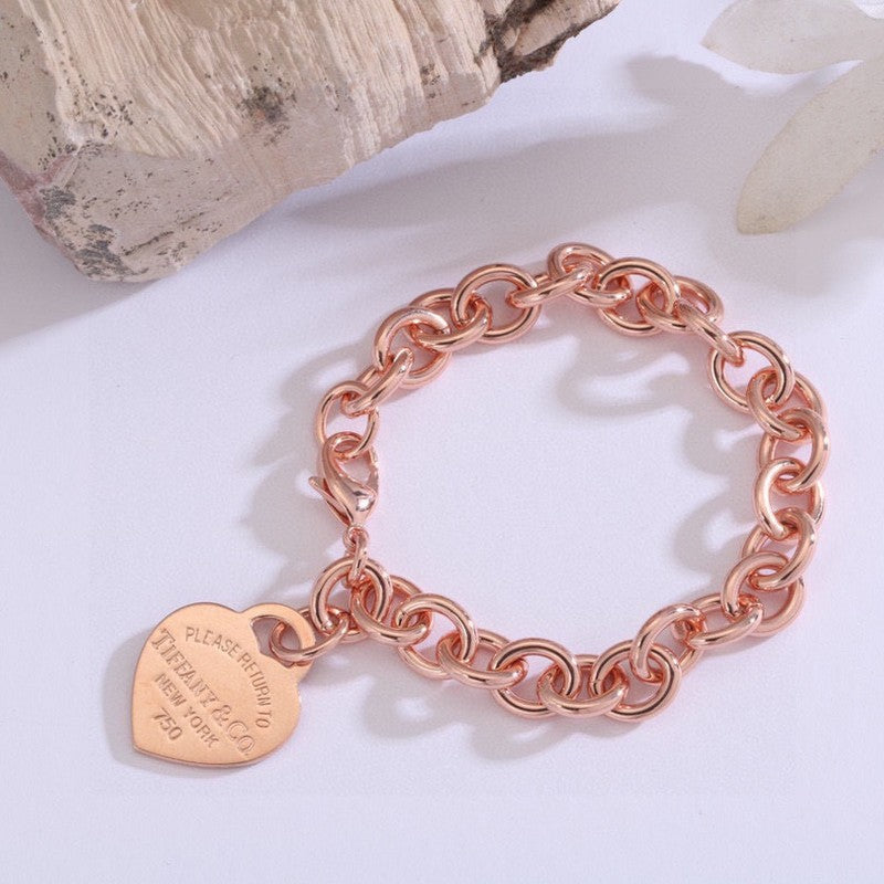 18K Tiffany Heart Tag Gold Bracelet