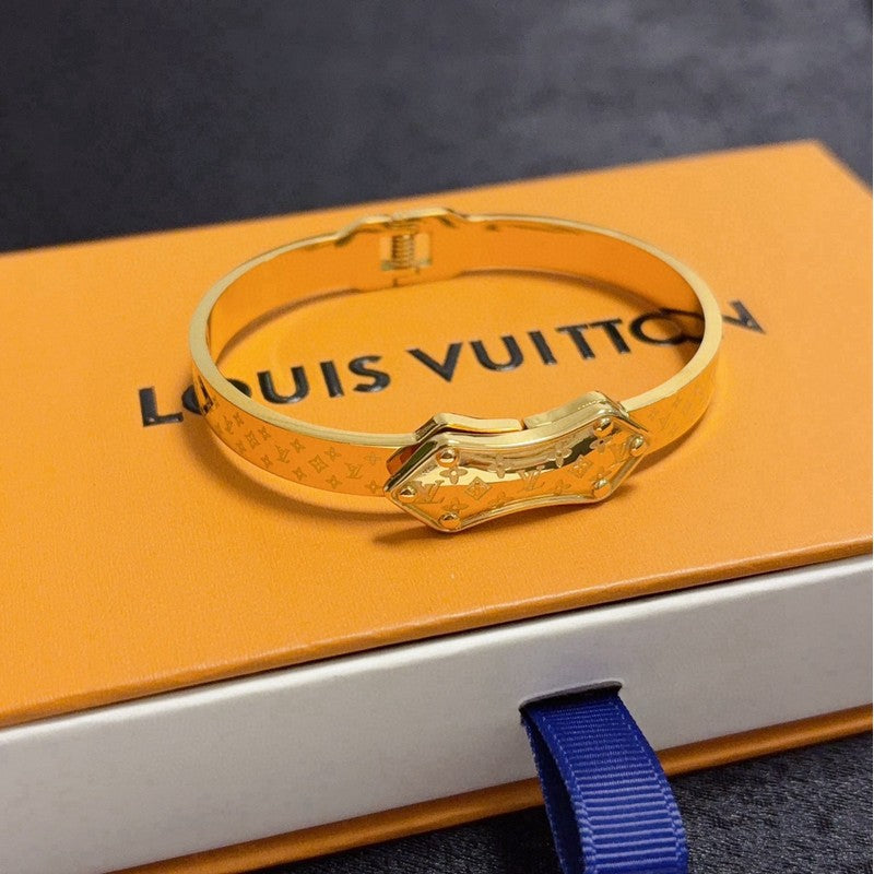 18K Louis Vuitton Shield Gold Bracelet