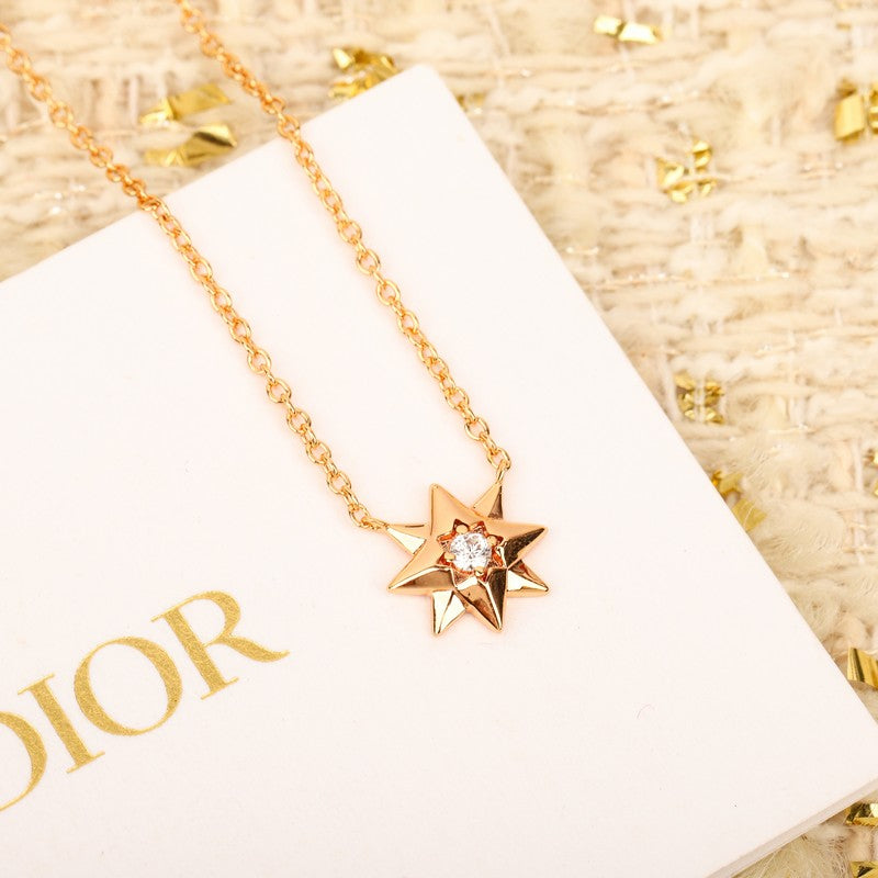 18K Dior Star Diamond Necklace