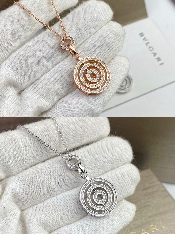 18K BVLGARI BV Cerchi Astrale Diamond Necklace