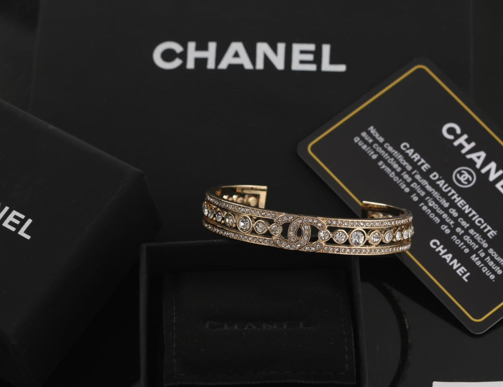 18K Chanel Crystals Cuff Bracelet