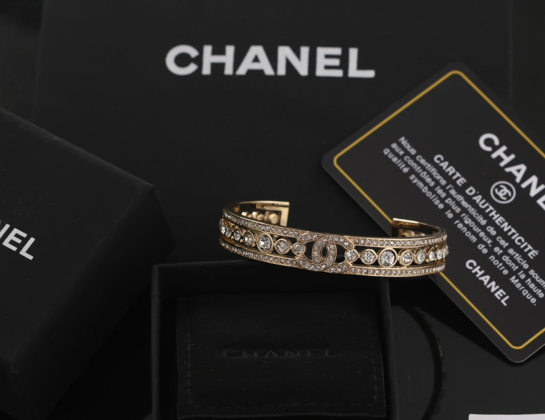 18K Chanel Crystals Cuff Bracelet