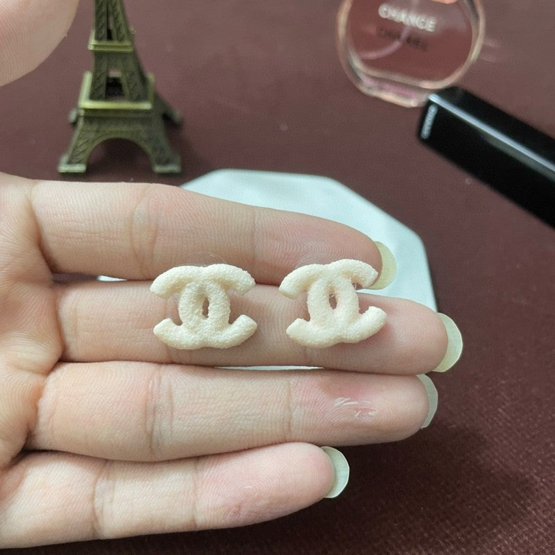 18K Chanel Pink Resin Earrings