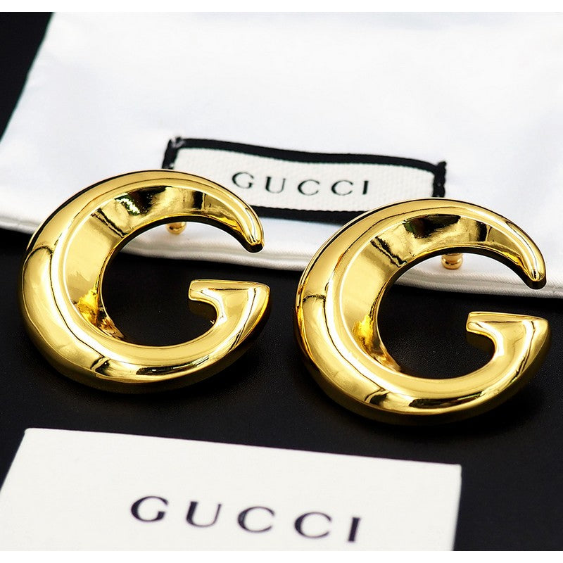 18K Gucci Large Gold Earrings