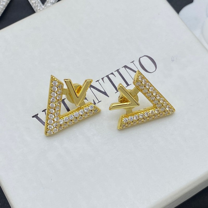 18K Valentino Garavani Vlogo Diamond Earrings