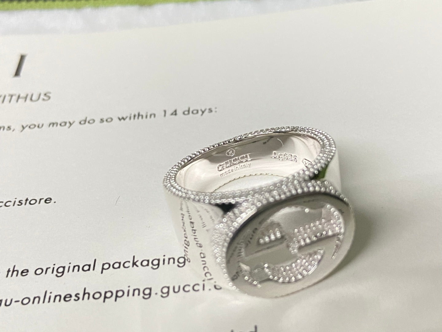 Gucci Interlocking G Wide Ring