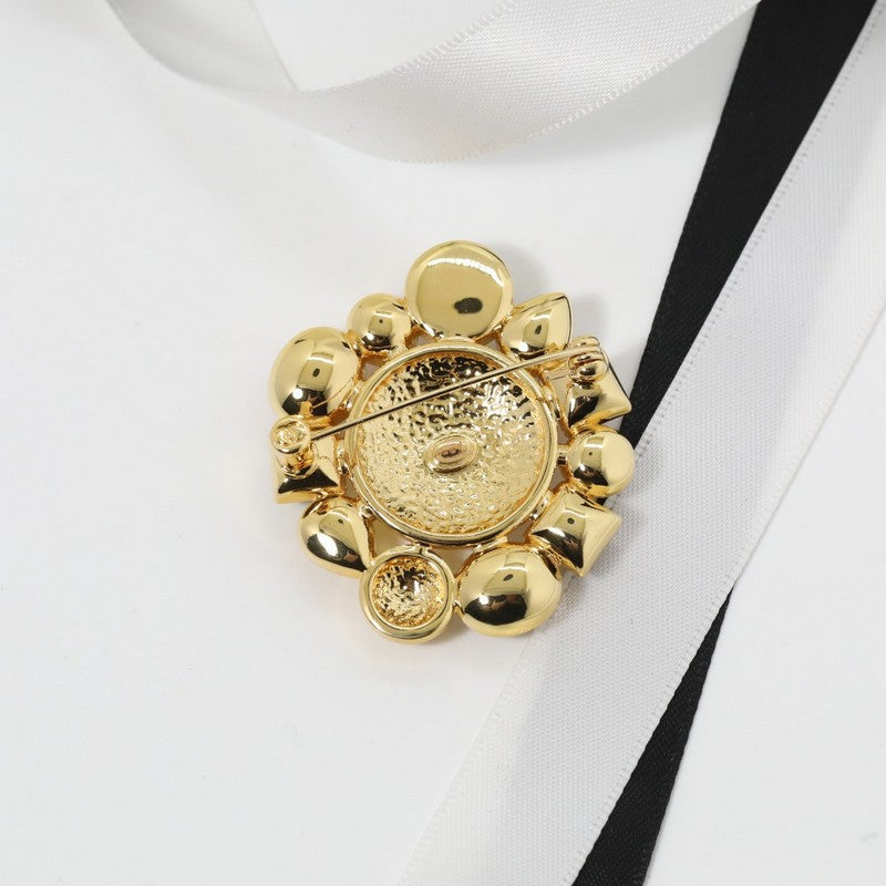 18K Chanel Color Crystal Flower Brooch