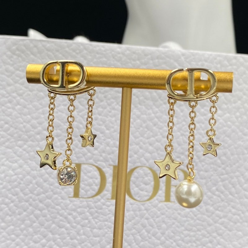 18K Dior Tribales Star Pearl Earrings