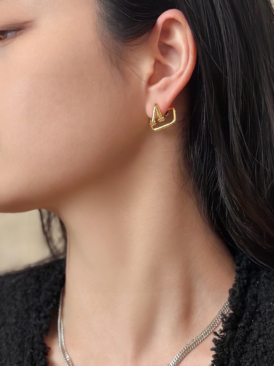 18K Valentino Vlogo Earrings