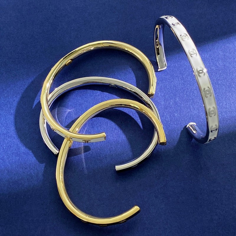 18K Chanel Black & White Open Cuff Bracelet