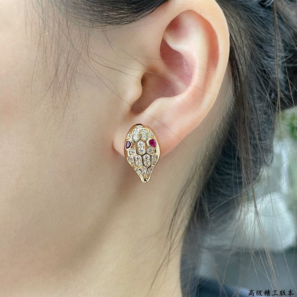 18K BVLGARI BV Serpenti Earrings