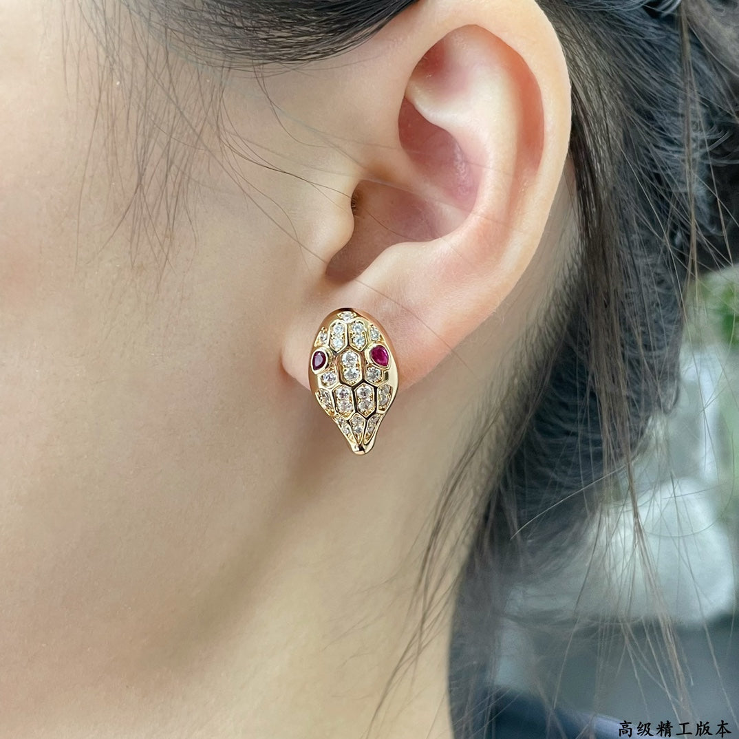 18K BVLGARI BV Serpenti Earrings
