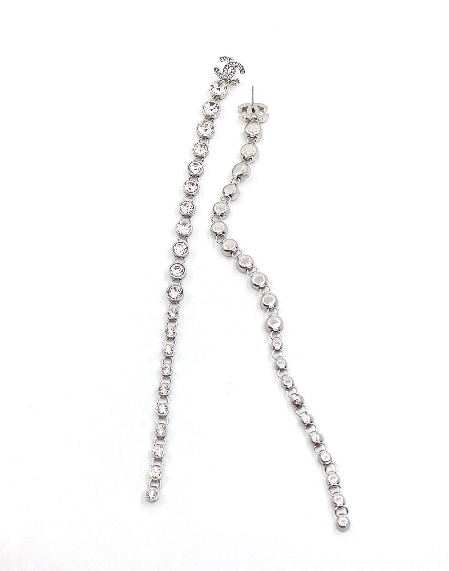 18K Chanel Long Crystals Earrings