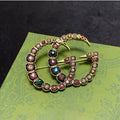 18K Gucci Color Crystal Brooch
