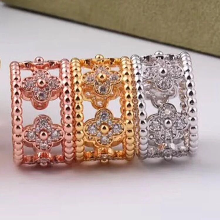 18K Van Cleef & Arpels Perlee Clovers Ring