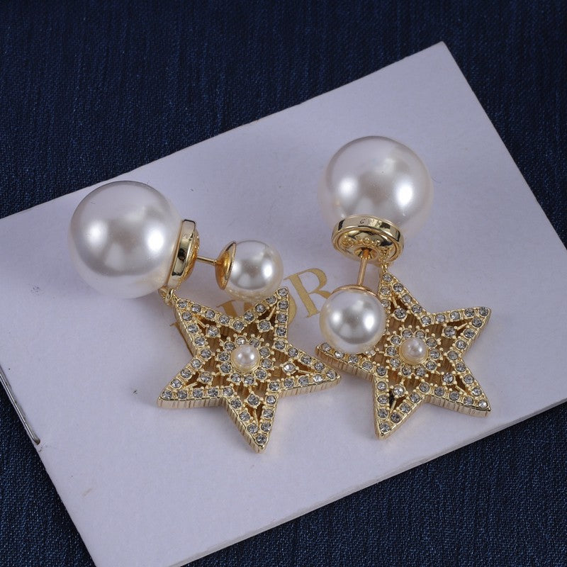 18K Dior Tribales Star Diamond Earrings