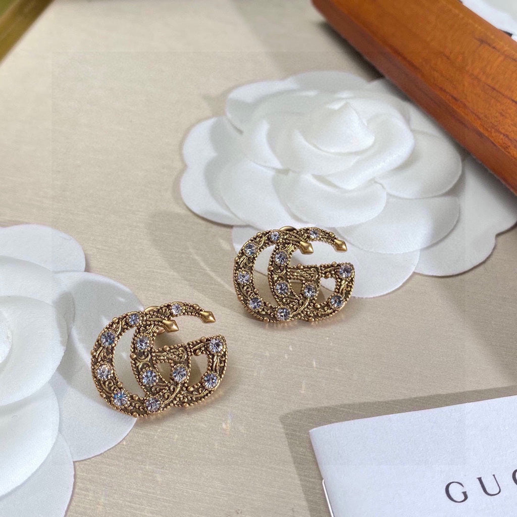 18K Gucci Crystals Earrings