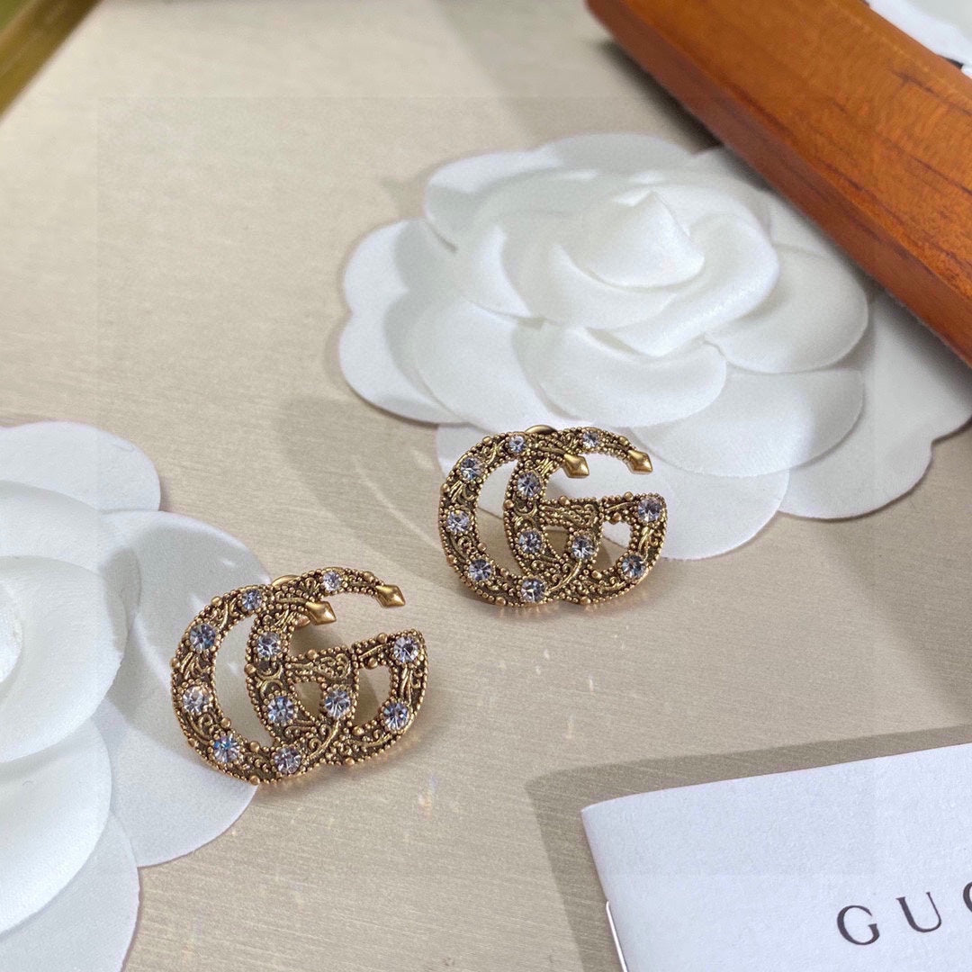 18K Gucci Crystals Earrings