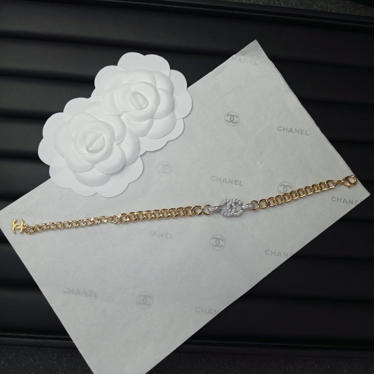 18K Chanel Diamond Chain Bracelet