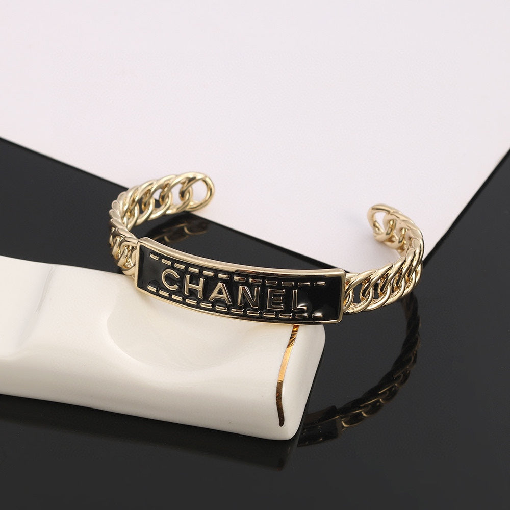 18K Chanel Strass Open Cuff Bracelet