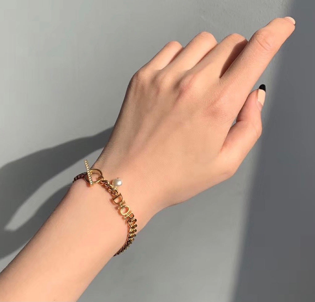 18K Dior Revolution Logo Bracelet