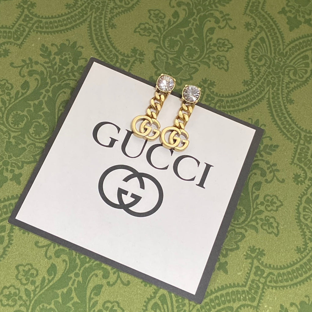 18K Gucci Chain Earrings
