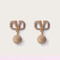 18K Valentino Vlogo Diamonds Earrings
