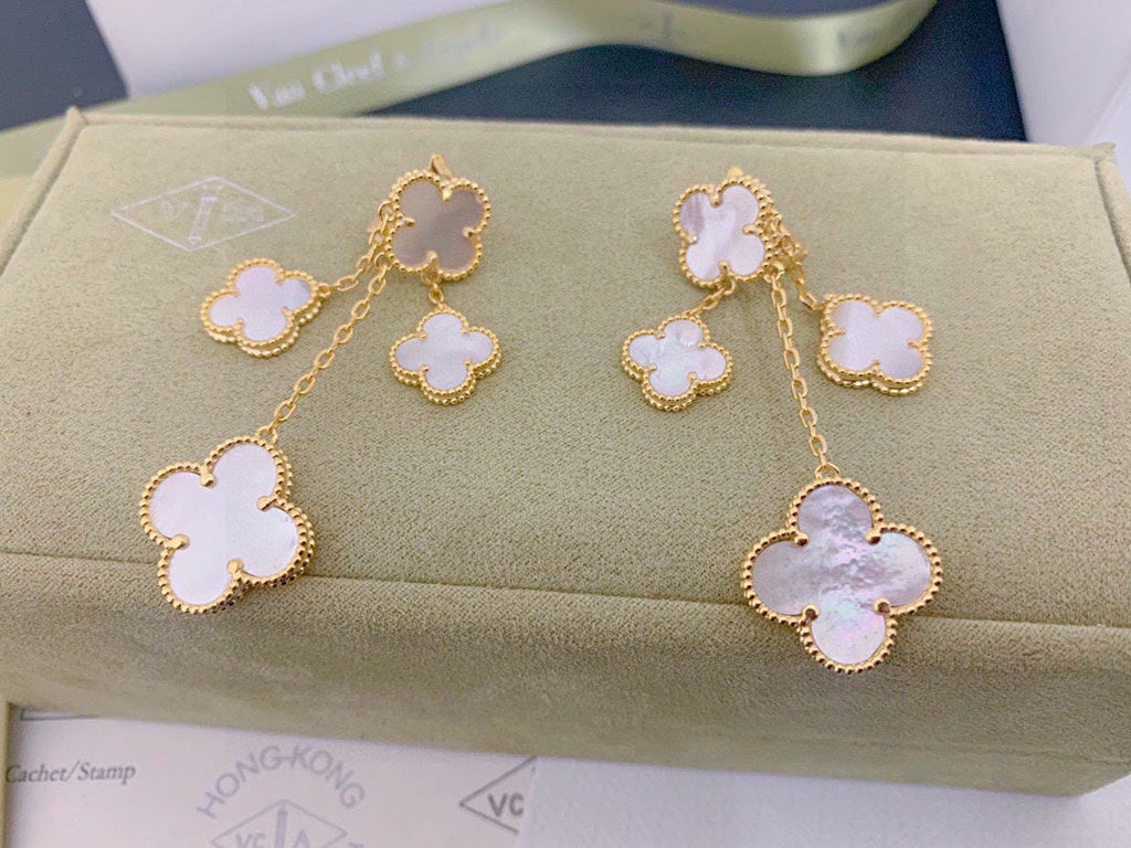 18K Van Cleef & Arpels Magic Alhambra Four Motifs Earrings