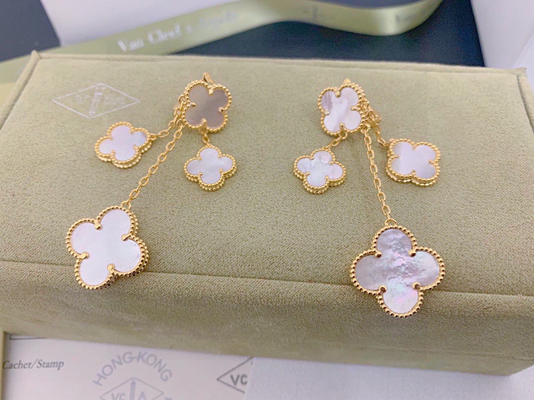 18K Van Cleef & Arpels Magic Alhambra Four Motifs Earrings