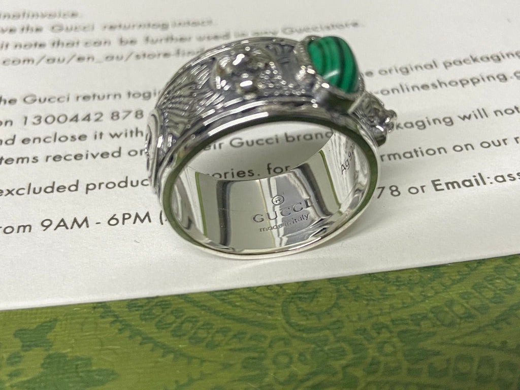 Gucci Feline Garden Green Ring