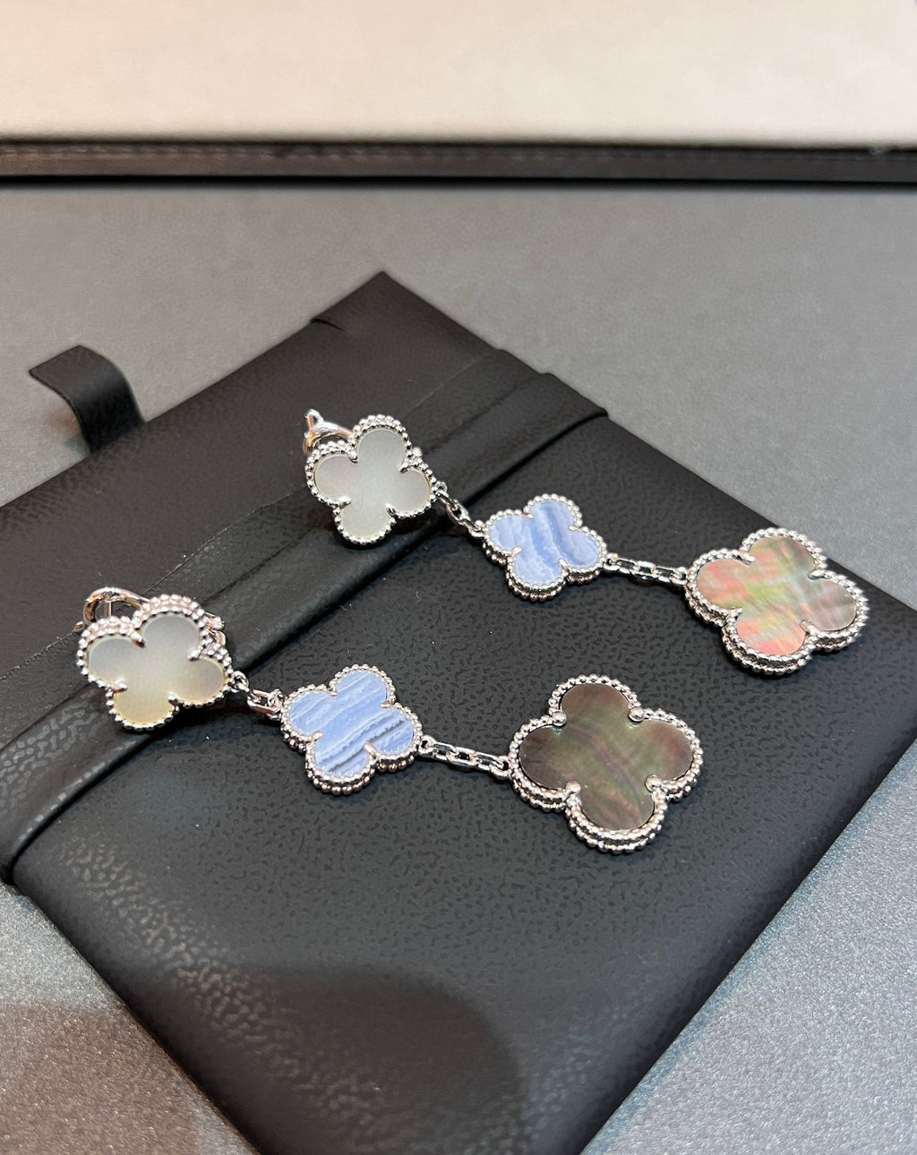 18K Van Cleef & Arpels Magic Alhambra Three Motifs Earrings