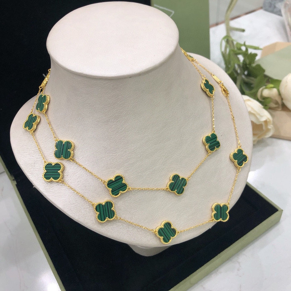 18K Van Cleef & Arpels Vintage Alhambra 20 Motifs Long Necklace