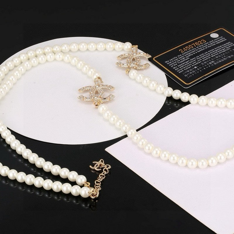 18K Chanel 26C Long Pearl Necklace