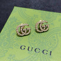 18K Gucci Diamond Gold Earrings