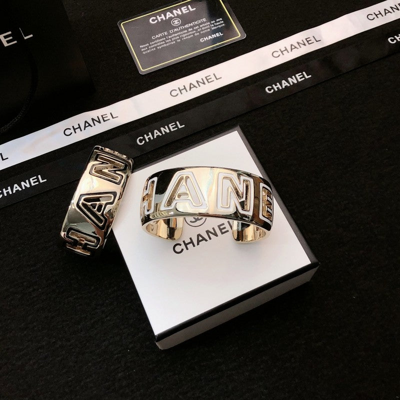 18K Chanel Black & White Cuff Bracelet