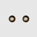 18K Gucci Black Gold Earrings