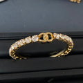 18K Chanel Crystal Open Cuff Bracelet
