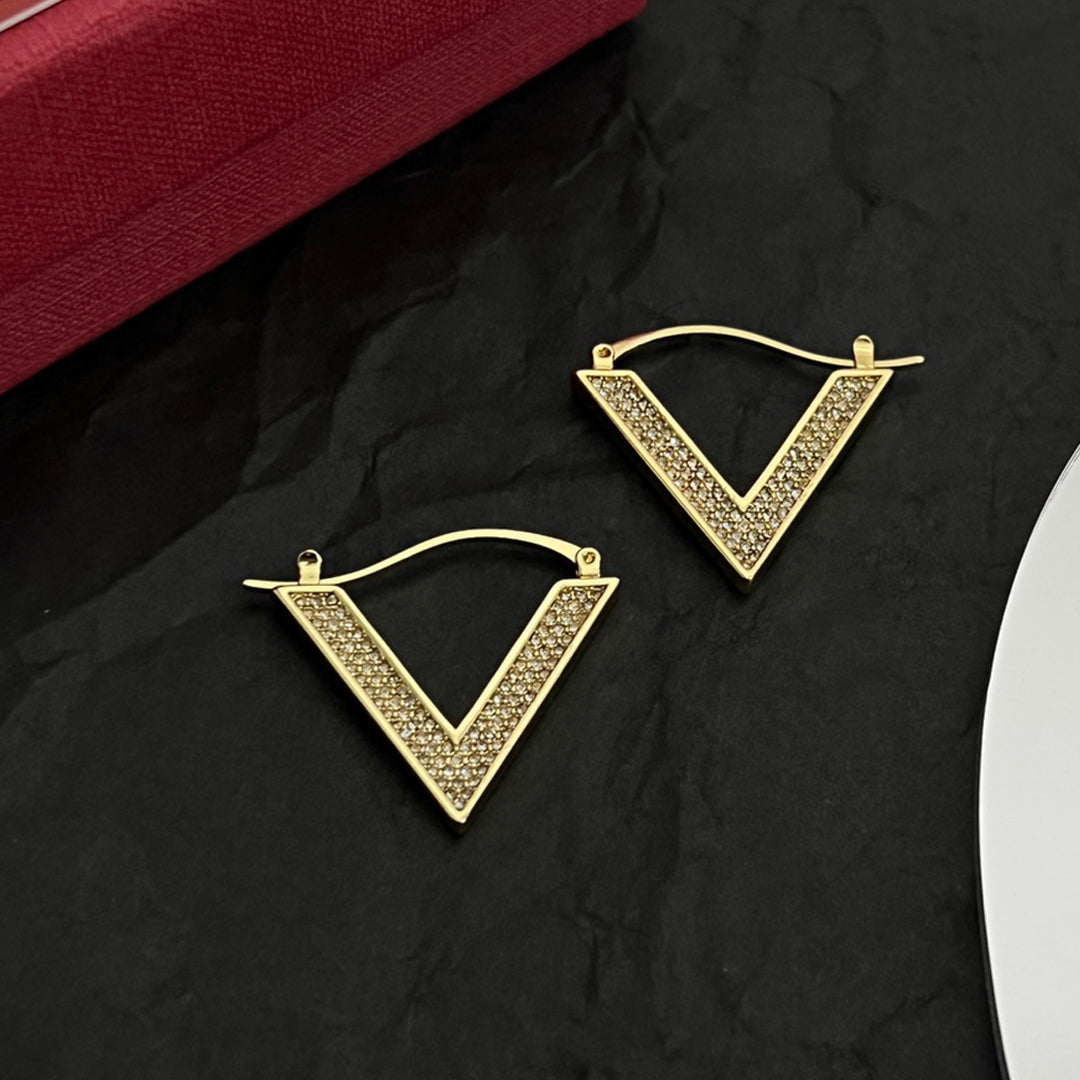 18K Valentino Vlogo Diamonds Earrings