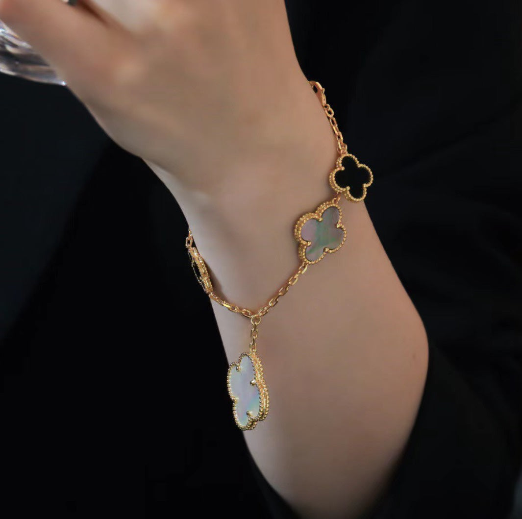 18K Van Cleef & Arpels Magic Alhambra Five Motifs Clover Bracelet