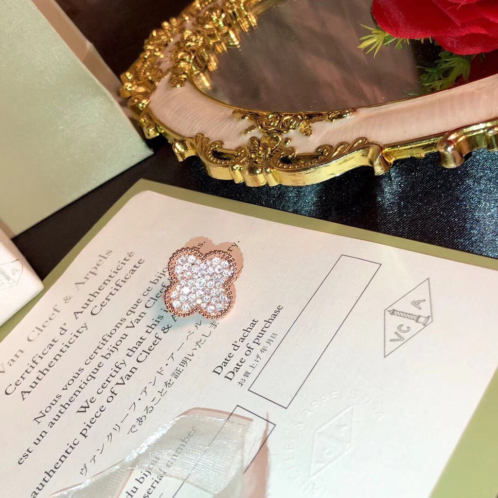18K Van Cleef & Arpels Magic Alhambra Diamond Ring