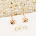 18K Dior Flower Rose Gold Earrings