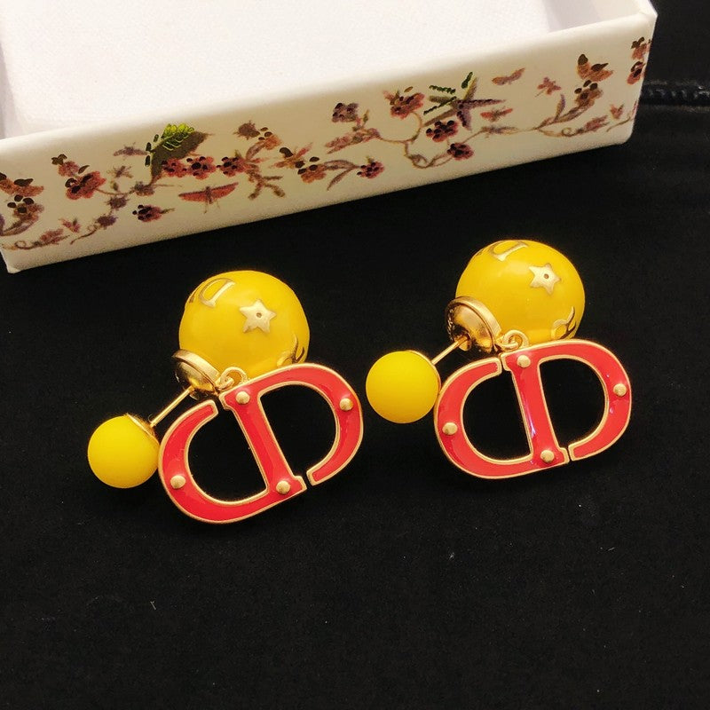 18K Dior Tribales Red Earrings