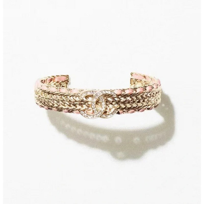 18K Chanel Pink Strass Cuff Bracelet