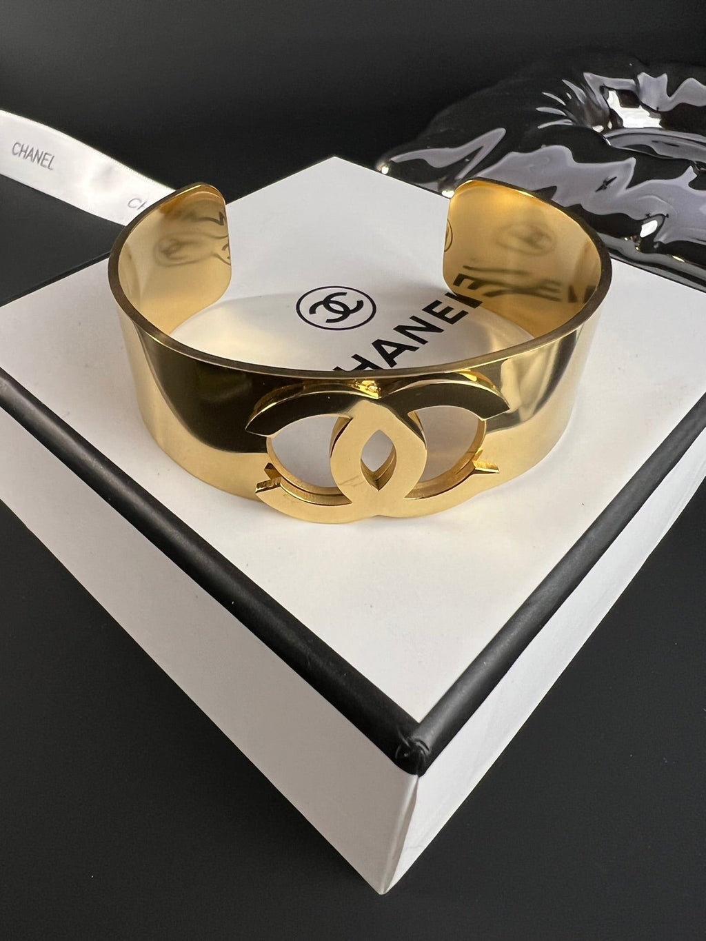 18K Chanel Gold Cuff Bracelet