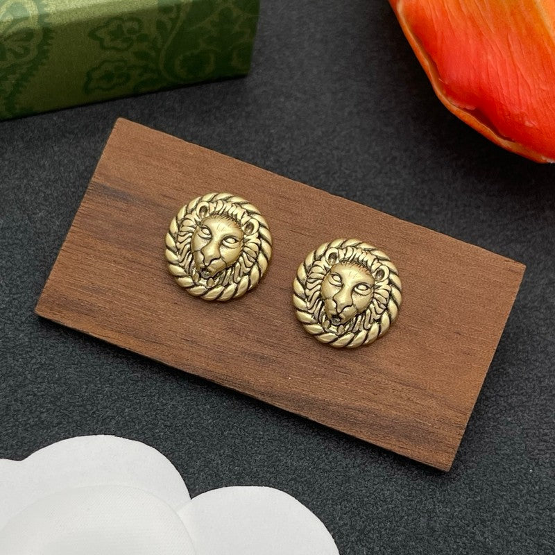 18K Gucci Lion Earrings