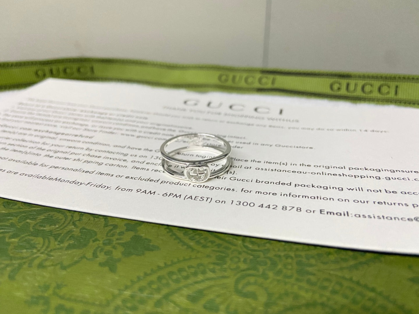 Gucci Interlocking G Thin Open Ring