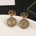 18K Gucci Crystals Vintage Earrings