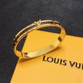 18K Louis Vuitton Vintage Leather Bracelet