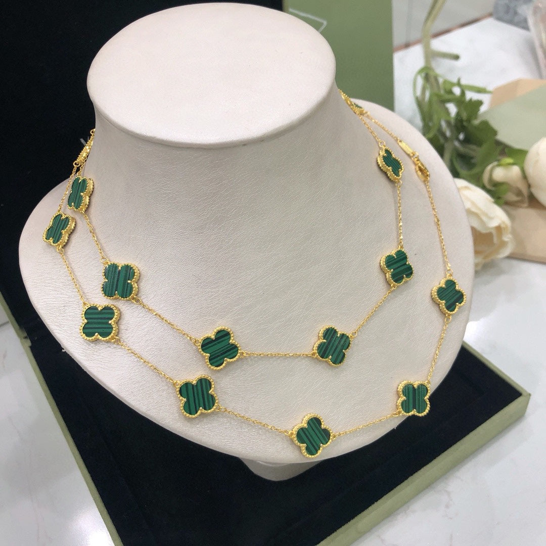 18K Van Cleef & Arpels Vintage Alhambra 20 Motifs Long Necklace
